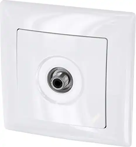Antennendose Unterputz 1-Loch Sat End F-Stecker G1 reinweiß