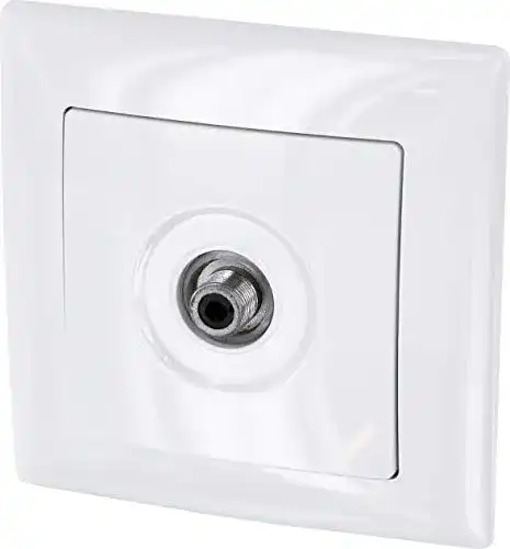 Antennendose Unterputz 1-Loch Sat End F-Stecker G1 reinweiß