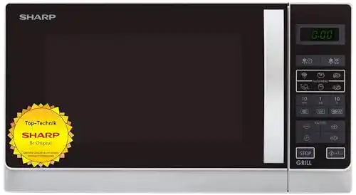Mikrowelle 25 Liter Sharp R742INW mit Grill und Automatikprogrammen