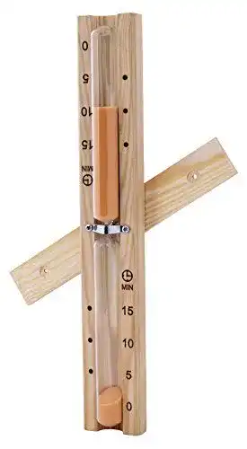 Sauna Sanduhr Well Solutions 15 Minuten aus Nadelholz