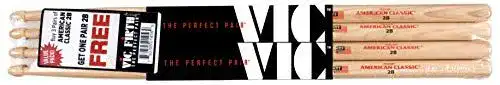 Drumsticks Vic Firth American Classic Series 2B aus American Hickory