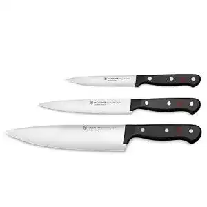 Wüsthof Gourmet 3-teiliges Messerset mit Kochmesser, Schinkenmesser und Gemüsemesser