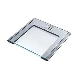 Soehnle Digitale Personenwaage Silver Sense mit LCD-Anzeige und Sicherheitsglas
