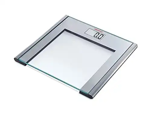 Soehnle Digitale Personenwaage Silver Sense mit LCD-Anzeige und Sicherheitsglas