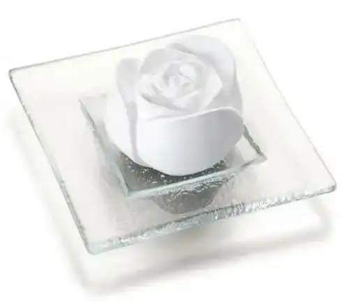 Duftstein Primavera Aroma Rosenblüte 2 Stück – Keramik und Glasteller