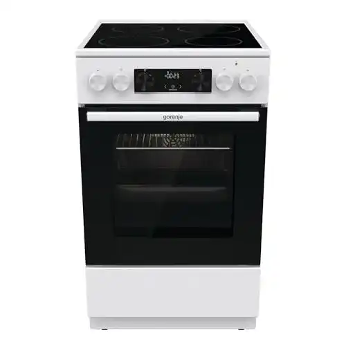 Gorenje GEC5C43WGAMZ Standherd mit Glaskeramik-Kochfeld und 70 Litern
