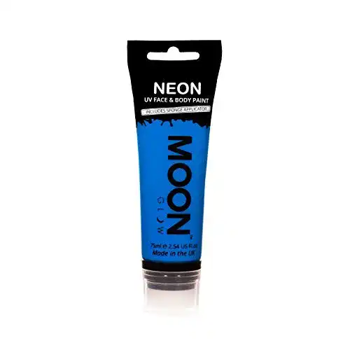 Bodypainting-Farbe Moon Glow Neon UV mit Schwammapplikator 75 ml
