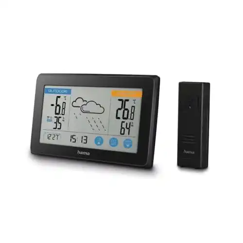 Hama Wetterstation Funk mit Außensensor und Touch-Display
