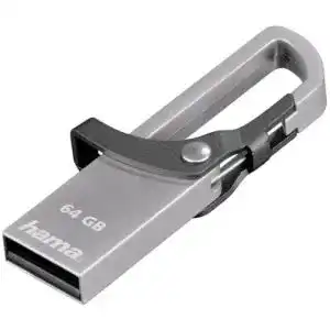 Hama USB-Stick Schlüsselanhänger 64GB USB 2.0 mit Karabiner