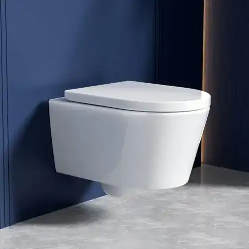 Tiefspüler Rainsworth Spülrandloses Wand-WC mit Absenkautomatik