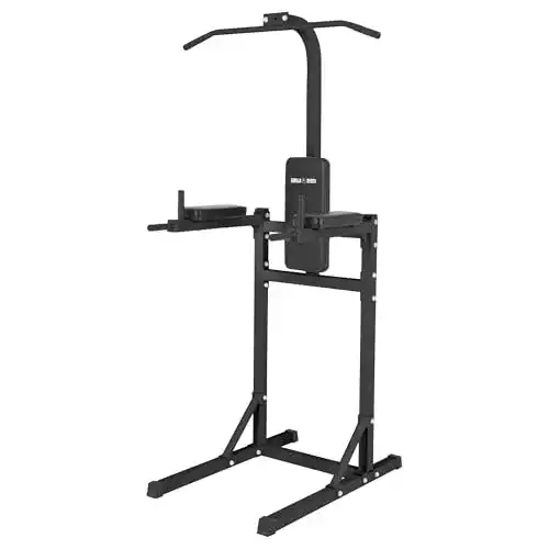 Klimmzugstation Gorilla Sports Power Tower – Multifunktionales Trainingsgerät