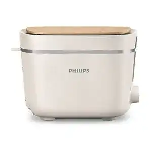 Philips Toaster Eco – 2 Toastschlitze, 8 Bräunungsstufen, Brötchenaufsatz