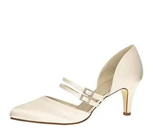 Rainbow Club Brautschuhe Misty – Ivory Satin Pumps für die Hochzeit