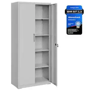 Werkzeugschrank Songmics Aktenschrank mit verstellbaren Ablagen und Schloss
