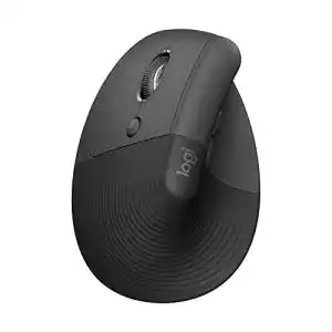 Ergonomische Maus für Linkshänder von Logitech Kabellos, Bluetooth, Grau