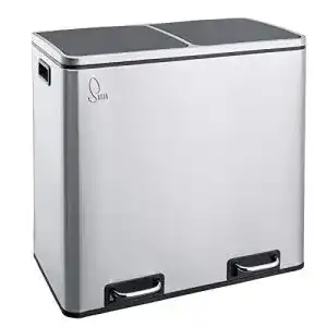 Doppel-Mülleimer Svita TM2X24 Treteimer mit 48 Litern Volumen