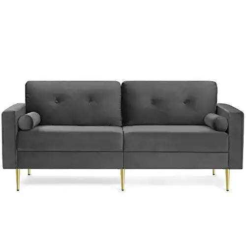 3-Sitzer Sofa von Vasagle für Wohnzimmer mit Samtbezug