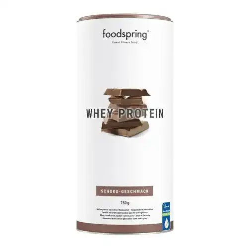 Schoko-Proteinpulver foodspring Whey Protein Pulver mit 22g Eiweiß