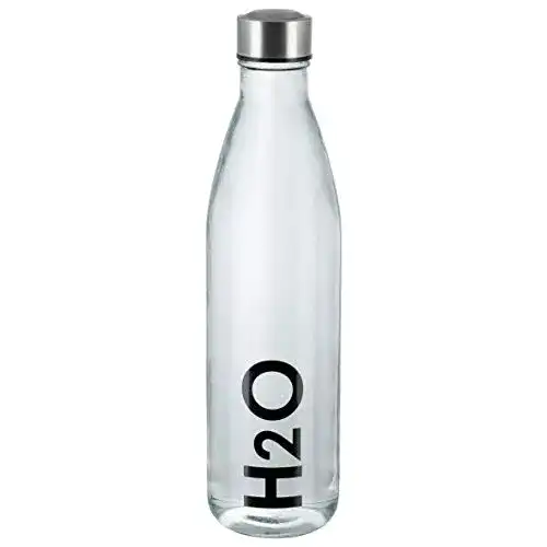 Trinkflasche aus Glas von axentia für Erwachsene – Wasserflasche ohne Plastik