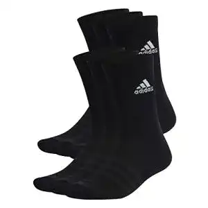 Adidas Unisex Crew Socken mit Polsterung, 6 Paar, Schwarz