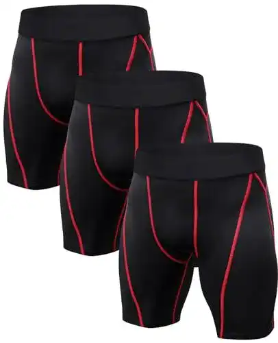 Kompressionsshorts für Herren im 3er Pack, schnelltrocknend