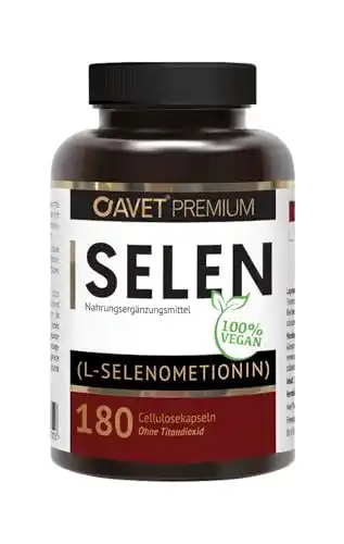 Selen Avetpharma 200µg hochdosiert, 180 Kapseln für vegane Ernährung