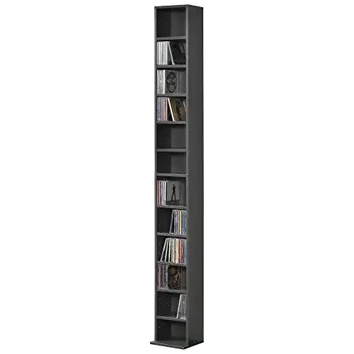 CD-Regal Tynset mit 12 Ablagefächern für CDs und DVDs