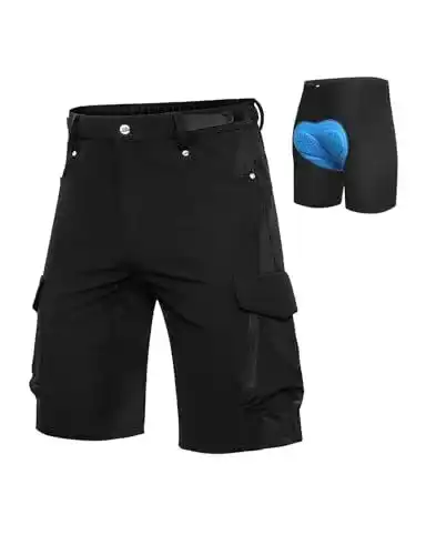 Fahrradhose Herren Cycorld MTB – Gepolsterte Kurz-Radhose für Mountainbiken