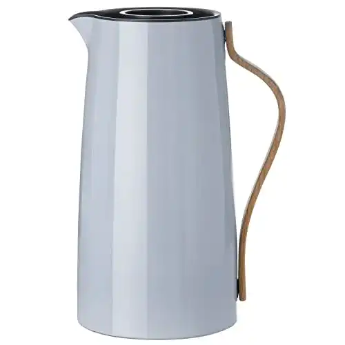 Stelton Isolierkanne Emma mit Edelstahl-Thermoeinsatz und Buchenholzgriff