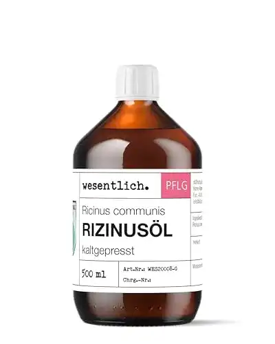 Rizinusöl kaltgepresst 500 ml – 100% reines Rizinusöl für Haut und Haare