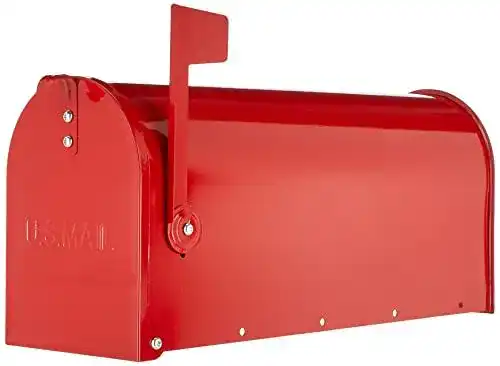 Amerikanischer Briefkasten Alubox aus verzinktem Blech mit Fahne
