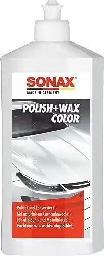 SONAX Polish+Wax Color weiß 500 ml Autopolitur für Bunt- und Metalliclacke