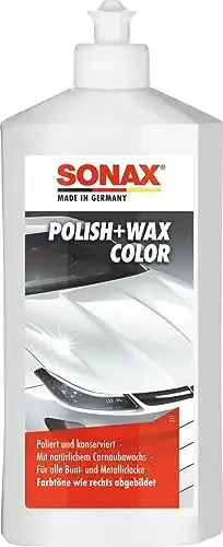 SONAX Polish+Wax Color weiß 500 ml Autopolitur für Bunt- und Metalliclacke