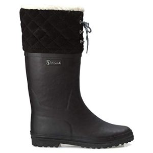Aigle Damen Gummistiefel Polka Giboulée in Schwarz, Größe 36 EU