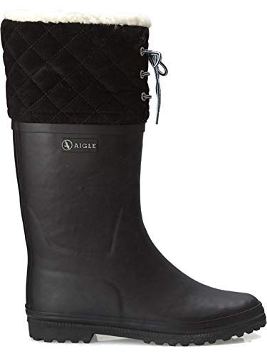 Aigle Damen Gummistiefel Polka Giboulée in Schwarz, Größe 36 EU