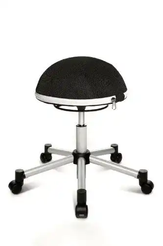 Topstar Rollhocker Sitness Half Ball schwarz für Fitness und Büro