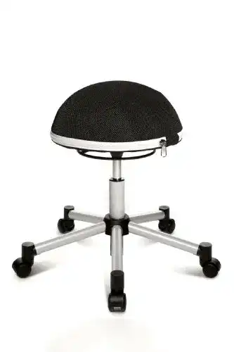 Topstar Rollhocker Sitness Half Ball schwarz für Fitness und Büro