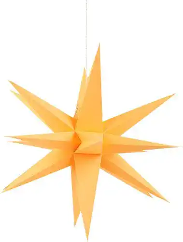 Annaberger Faltstern in Orange, 58 cm Dekorative Faltsterne für Festlichkeiten