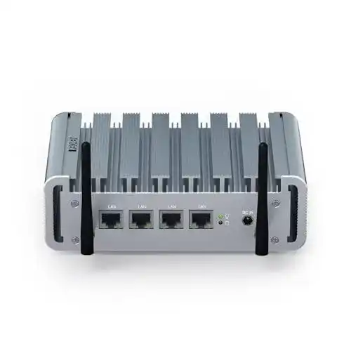 Lüfterloser Mini-PC VENOEN mit 2,5Gbe und 4 LAN-Ports