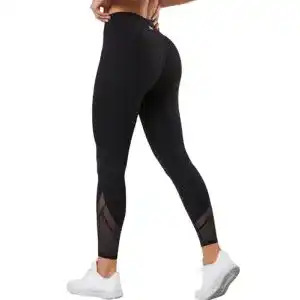 Leggings Yvette Sport Damen High Waist mit Mesh und Blickdichter Faser