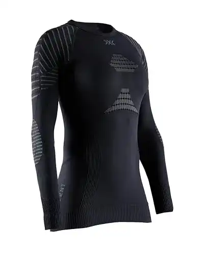 Kompressionsshirt für Damen X-Bionic Invent 4.0 in Schwarz/Anthrazit