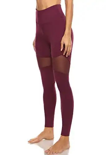 Damen Sport Leggings mit Mesh-Einsätzen und praktischen Taschen