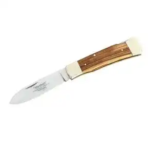 Hartkopf Taschenmesser aus Stahl 1.4110 mit Olivenholzgriff