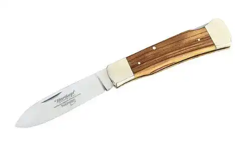 Hartkopf Taschenmesser aus Stahl 1.4110 mit Olivenholzgriff