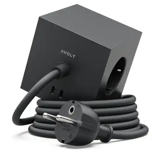 Steckdosenwürfel Avolt mit USB-C und USB 3 Steckdosen und 2 Ports