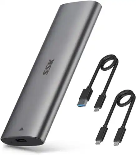 M.2 Gehäuse aus Aluminium für USB NVMe SATA SSDs