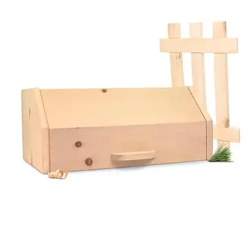 Brotkasten aus Zirbenholz mit Deckel – 2-teilig – Maße: 450x280x200mm