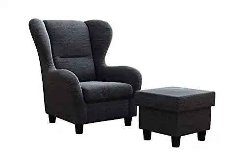 Ohrensessel Furniture for Friends Möbelfreude Doluna in Anthrazit