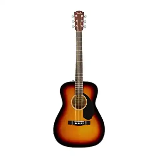 Fender CC-60S Konzert-Akustikgitarre mit Walnussgriffbrett und 3-Tone Sunburst