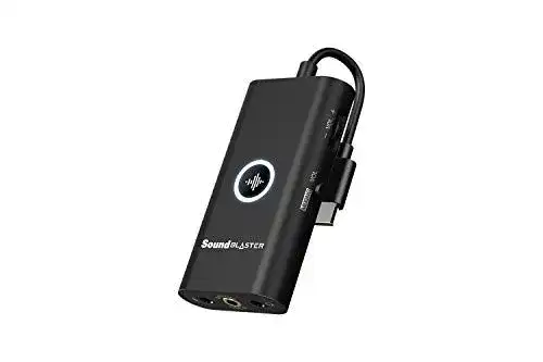 Creative Sound Blaster G3 Tragbare USB-C Soundkarte für Gaming und Arbeit